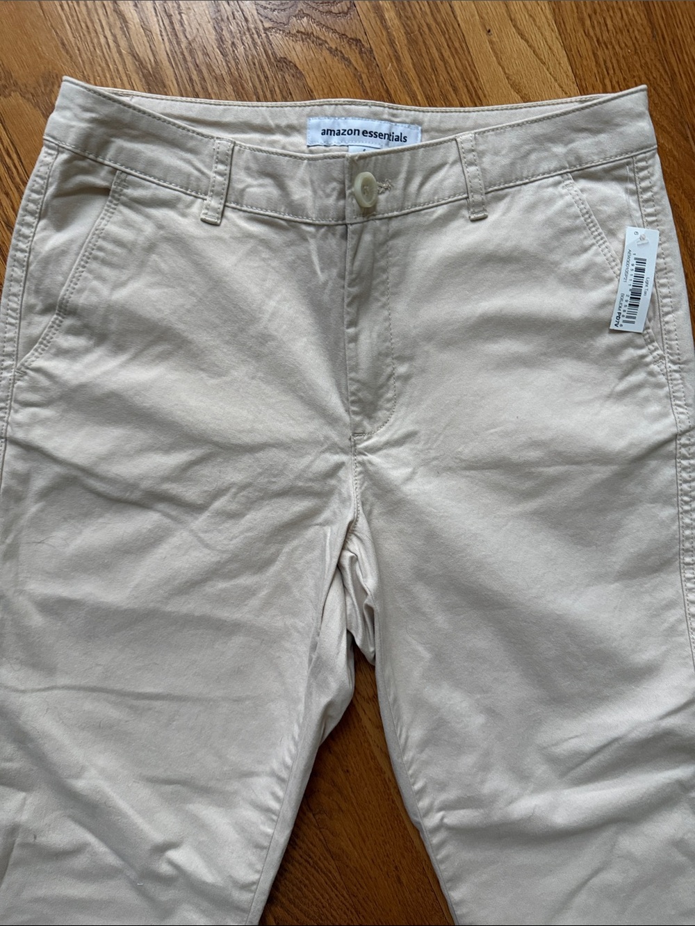 New Twill Cropped Pants with Pockets